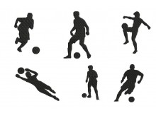 Stickserie - Fußball Silhouette